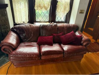 Genuine Italian Leather Couch -1 of 2 available