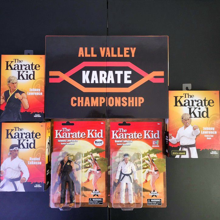 Karate Kid Figures COMPLETE 1st Wave DANIEL Johnny COMP TEAM 4-Pack ICON HEROES