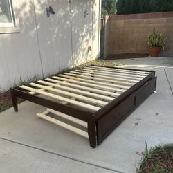 full size cherry wood bed frame