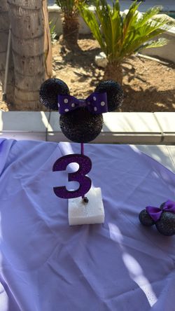 Minnie Mouse Theme Party Decorations purple