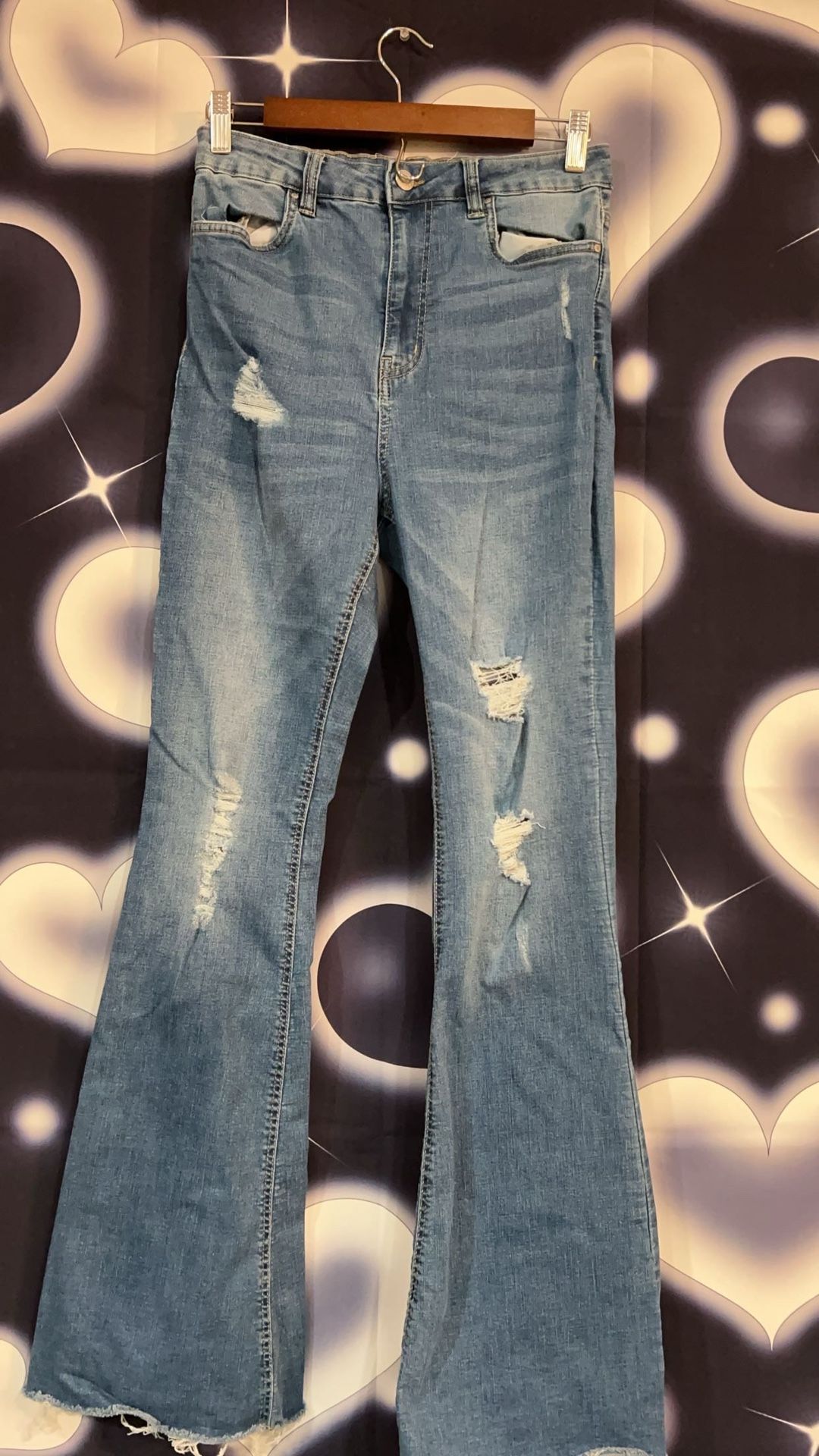 Women Flare High Rise Jeans
