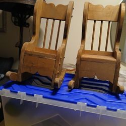 Vintage Doll Rocking Chairs 