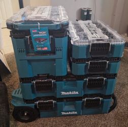 MAKTRAK Rolling Tool Chest, Medium Tool Box, Deep Medium Organizer, X-Large Extension Tool Box and L
