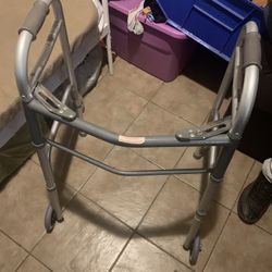 Must Sell ASAP Used Good Condition Wheeled Metal Walker 