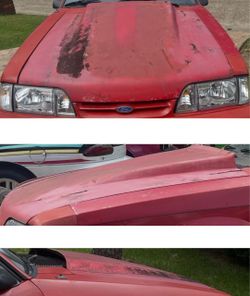 Foxbody Mustang Cowl hood, NO Rust but needs a little bit of body work. $175 FIRM.