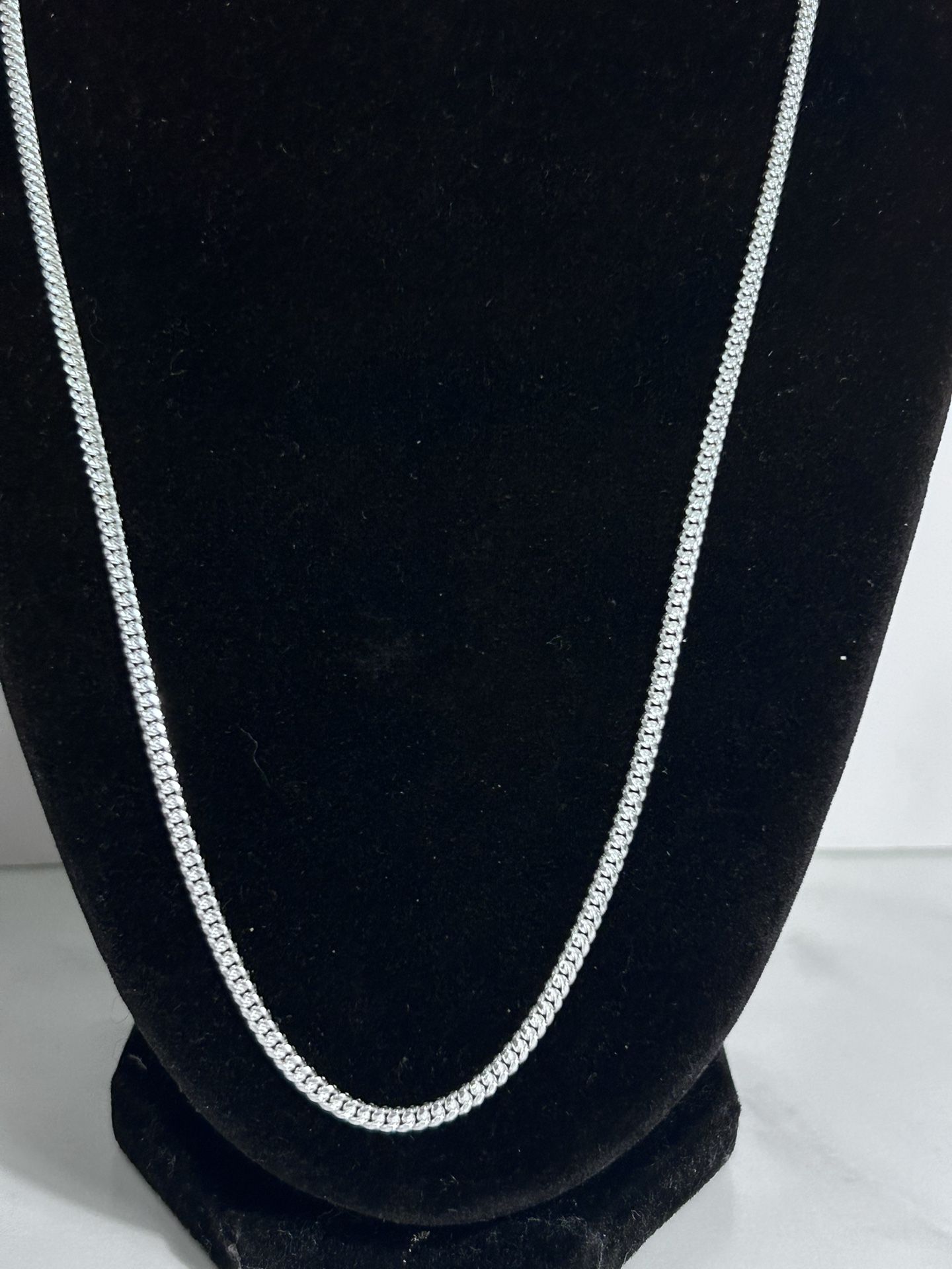 22” Solid Cuban Sterling Silver