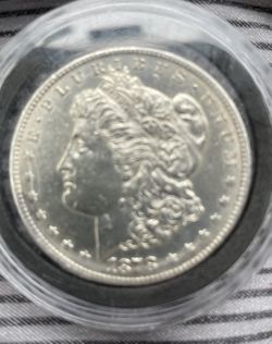 1878 S Morgan Silver Dollar 7/8 Feather