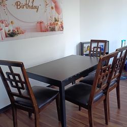 Wooden Dining table with 4 chairs