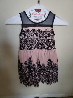 Baby Pink & Black Dress 