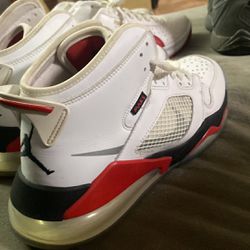 Red and white Jordans size 11 1/2
