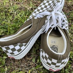 Vans Unisex Checkerboard Era Checkerboard Beech True White Sneaker