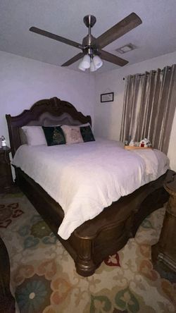 Six piece king size bedroom set