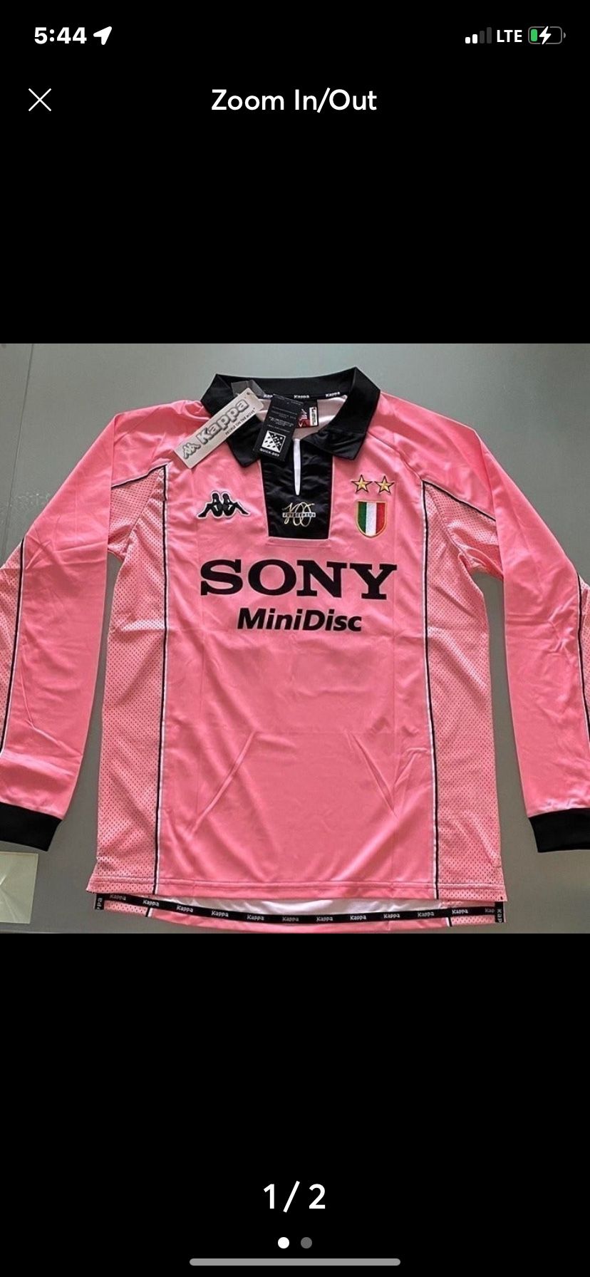 Zinedine Zidane Juventus 1998 Pink Jersey