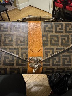 Fendi Zucca Monogram Clutch Handbag