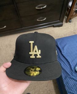 Black gold dodgers hat 7 1/4
