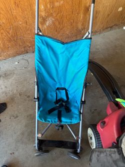 Blue stroller