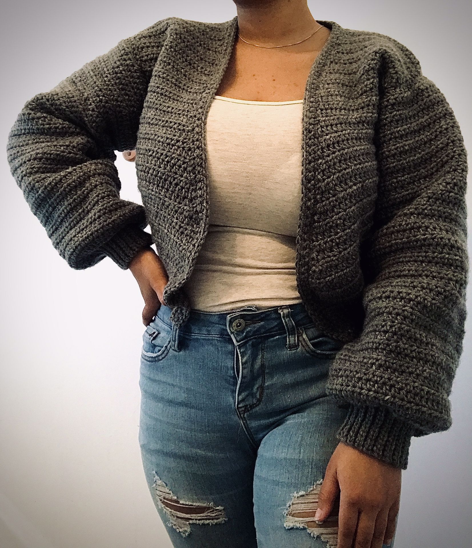 Handmade Crocheted Cardigan