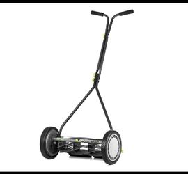 Earthwise 16-Inch 7-Blade Push Reel Lawn Mower, Grey