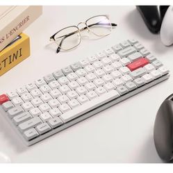 Keychron K3 Max Low-Profile Wireless Mechanical Keyboard Hot Swappable, 75% Layout 2.4 GHz Bluetooth QMK White Backlight Ultra-Slim with Gateron Red S
