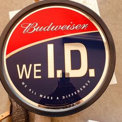 Budweiser WE  I. D. Bar Sign Wall Decor
