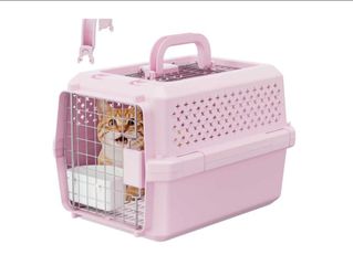 Pink Hard-Shell Pet Travel Carrier