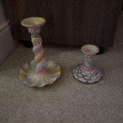 McKenzie Childs Candle Stick Holders