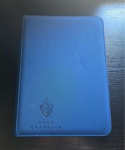 Blue Card Guardian 9 Pocket Binder w/ Zipper & 360 Card Slots