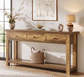 Brand new Tribesigns 70.9 in. Extra Long Console Table with 3 Drawers & Storage Shelf