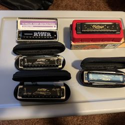 Harmonica Lot Set Of 5