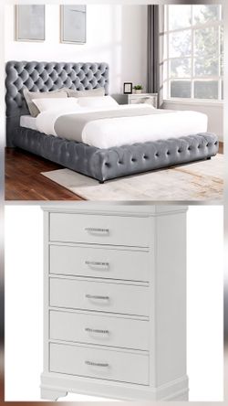 ⚡️RED TAG SALE!⚡️Brand new king size platform bedframe and chest
