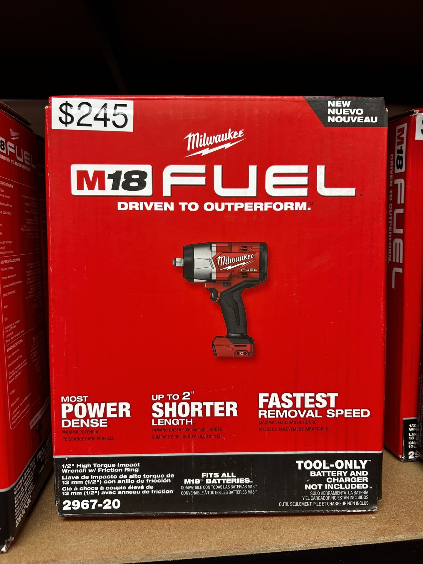 Milwaukee M18 FUEL 18V Lithium-Ion Brushless Cordless 1/2 in. Impact Wrench with Friction Ring (Tool-Only)