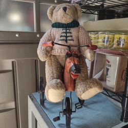 Vintage 🐴 Tricycle Toy & Vtg. Teddy Bear 
