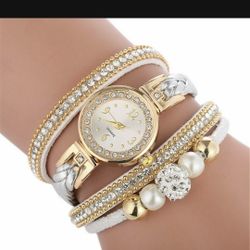 *NEW ARRIVAL* Gold Crystal Analog Wrist Watch Bracelet Set. *See My Other 200 Items*
