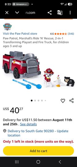 Paw Patrol Marshall ride and rescue Transforming 2 in 1.