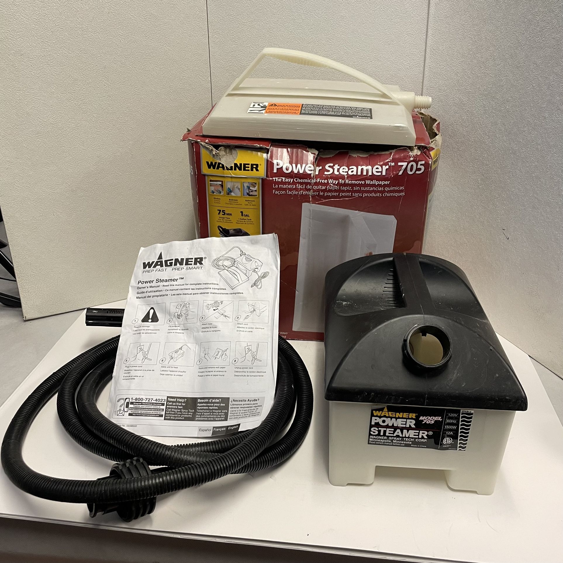 Wagner 705 Power Steamer Wallpaper Remover With Power Cord - Tested