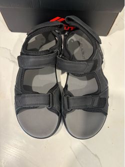 FLARUT Men’s Outdoor Sport Sandals Black Hook Loop Comfort Hiking Sandals