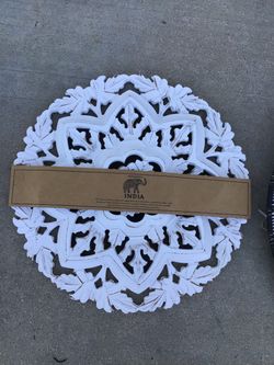 Handcrafted Indian Mandala Wood Wall Decor