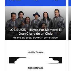 Los Bukis 2 Floor tickets Section FL-C2 Row 13 Seat 13 & 14