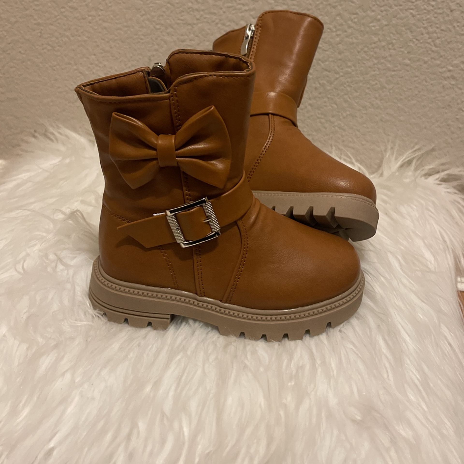 Brown Bow Boots