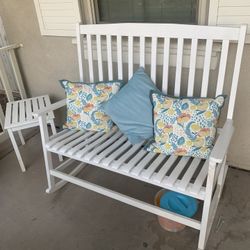 Porch Rocking Chair And Table, Porch Furniture