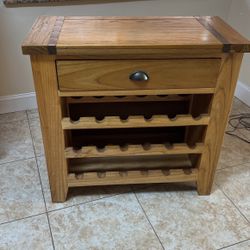 Solid Wood Wine Table 
