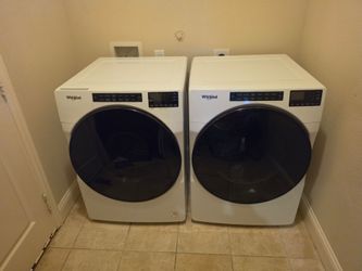 Front loader washer and dryer set