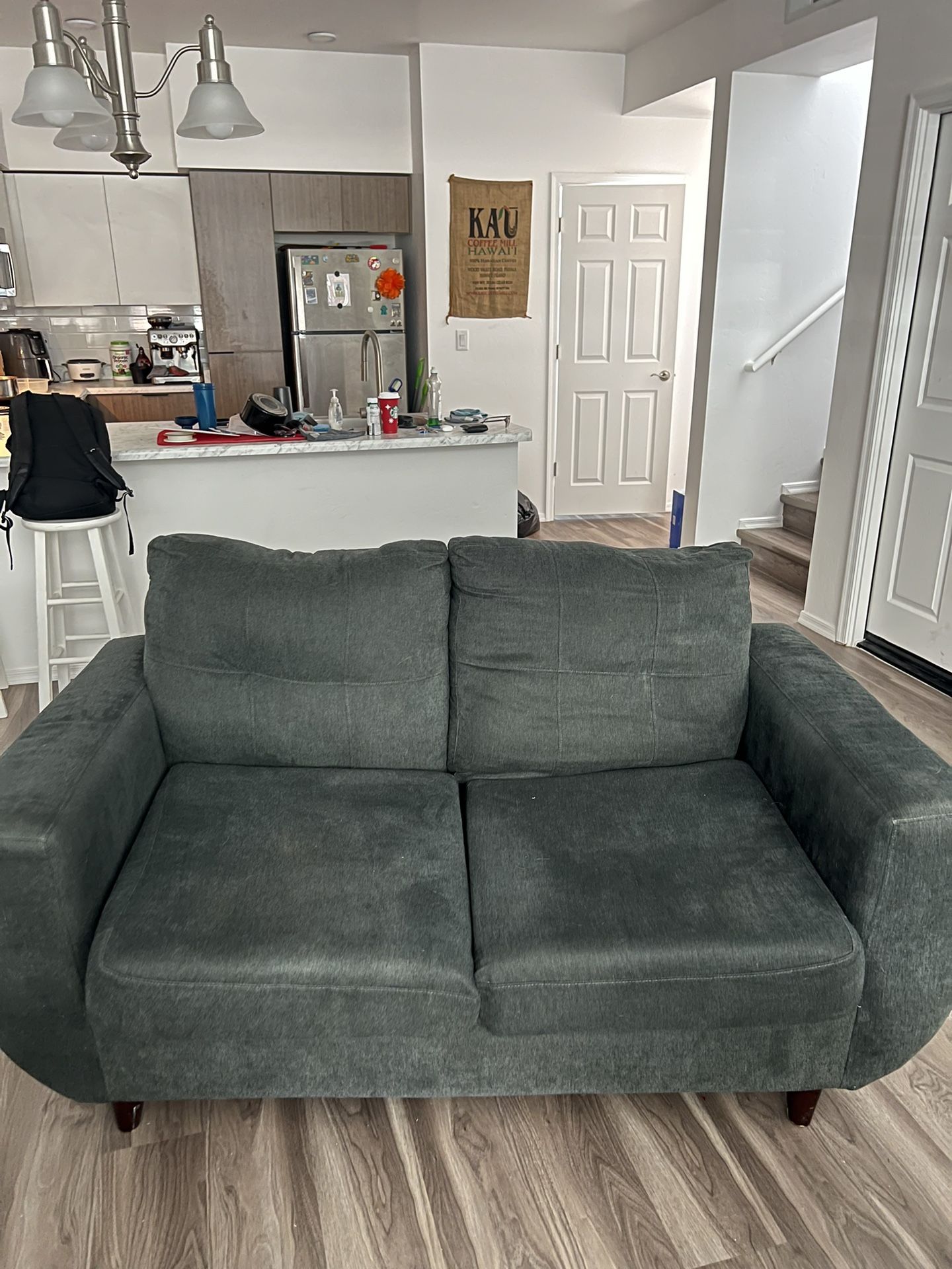 Grey couch two seater
