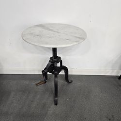 2 Marble And Steel Tables