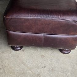 LEATHER OTTOMAN! FOOT REST!!