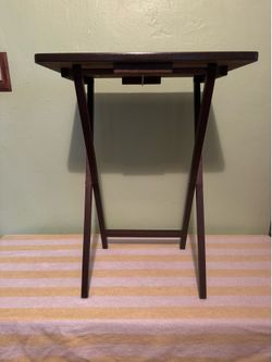 Wooden Folding TV Tray Table