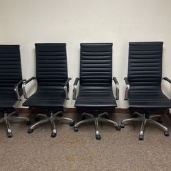 Modern Black Leather Office Chairs