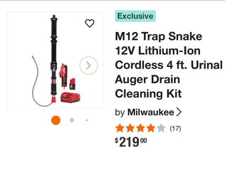 Milwaukee M12 Trap Snake 4ft