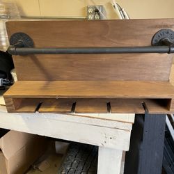 Rustic Wall Mounted Wine Rack