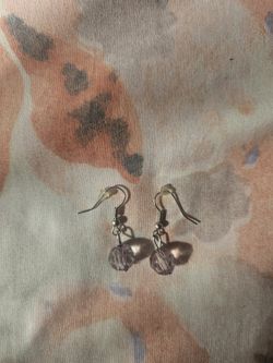 Purple Crystal Earrings 